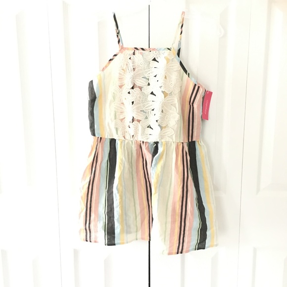 nwt womens striped floral top - Picture 2 of 7